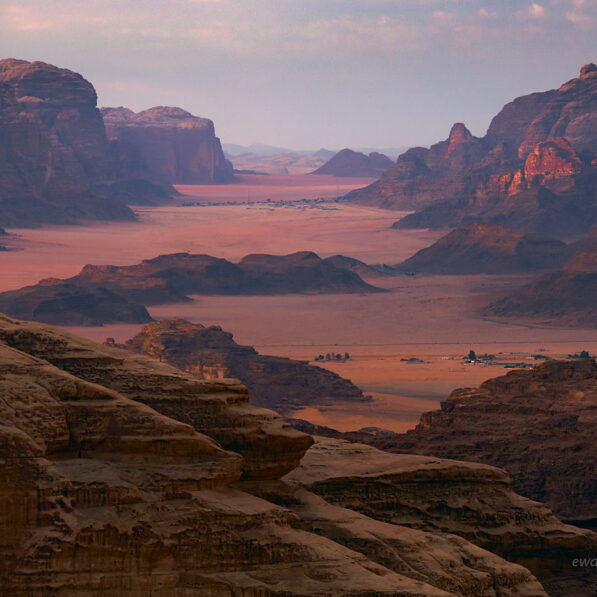 Wadi Rum z balonu, Jordania