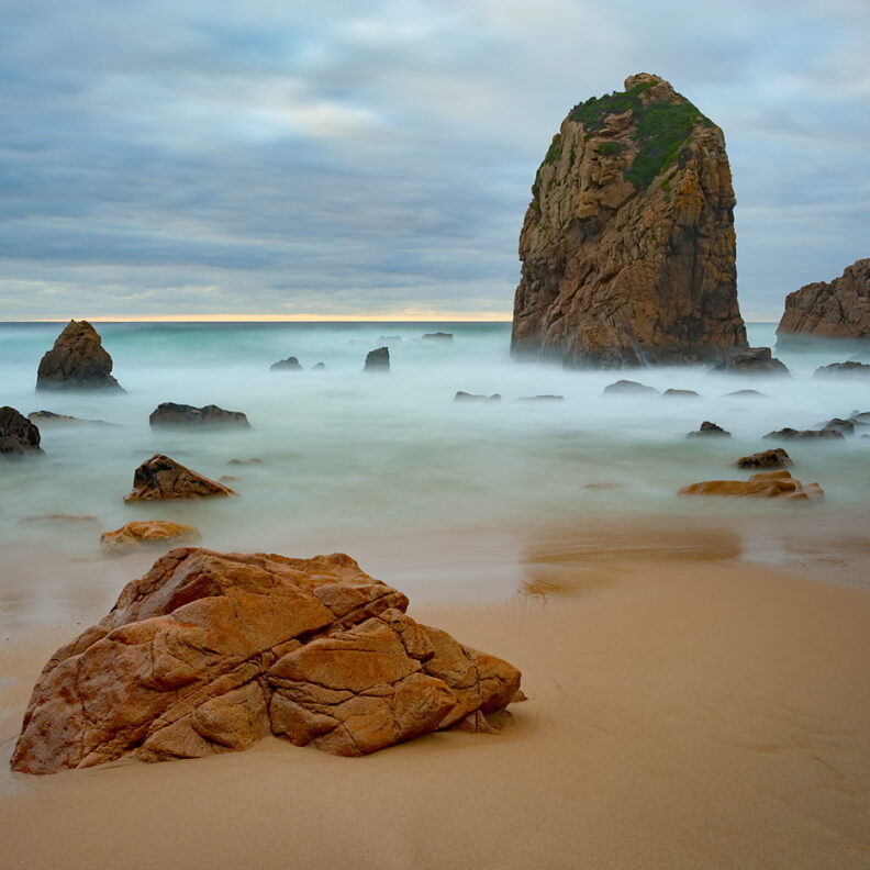 Zachód na plaży Ursa, Portugalia, fotowyprawa