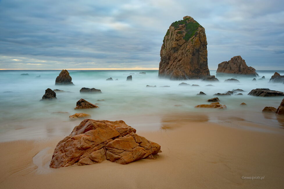 Zachód na plaży Ursa, Portugalia, fotowyprawa