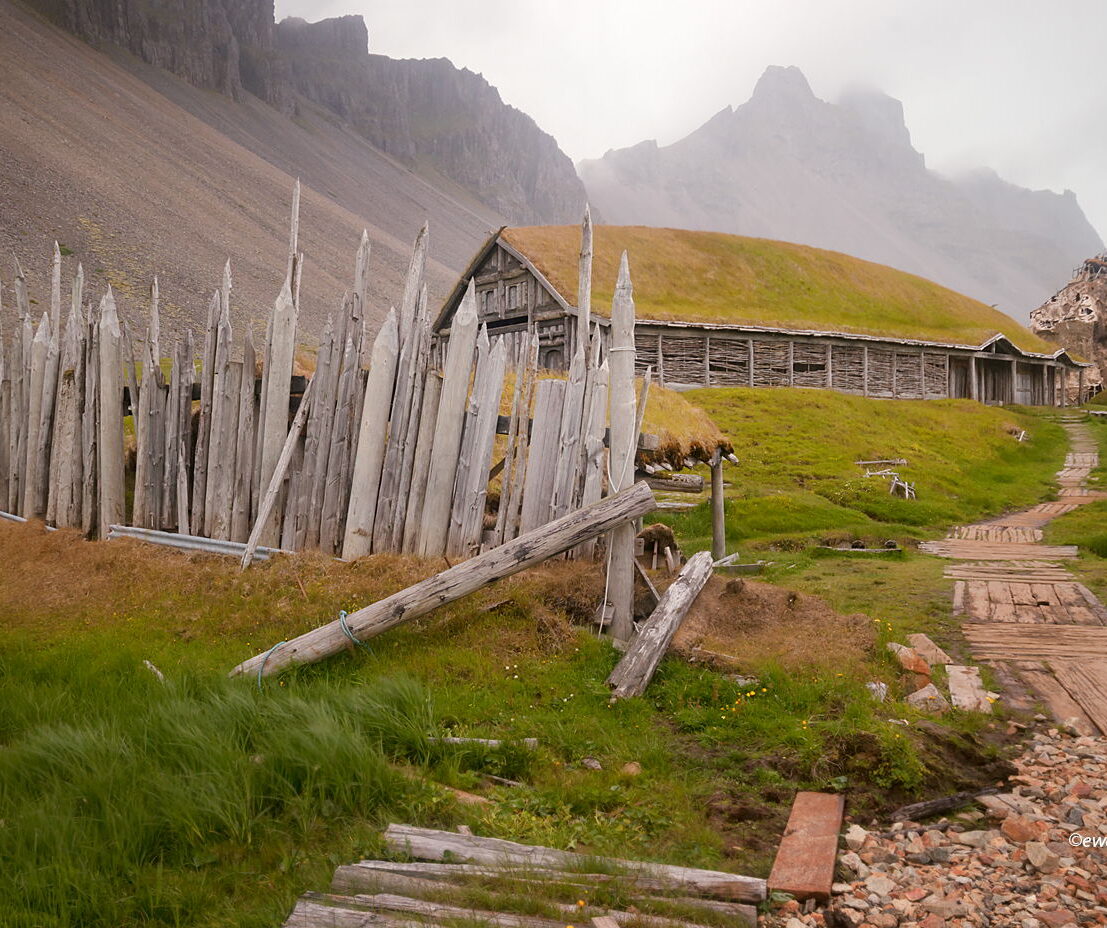 Wioska wikingów - forsowanie palisady, Islandia, plan filmowy