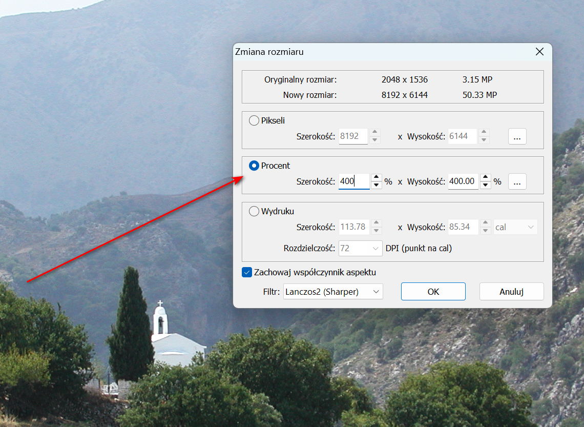 Faststone image viewer, jak za darmo zwiększyć rozdzielczość zdjęcia
