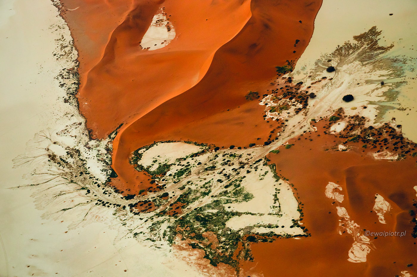Deadvlei z lotu awionetką, Namibia