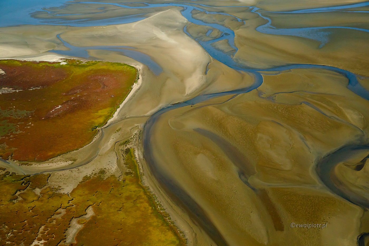 Meandry rzeki, Namibia, fotografowanie z awionetki