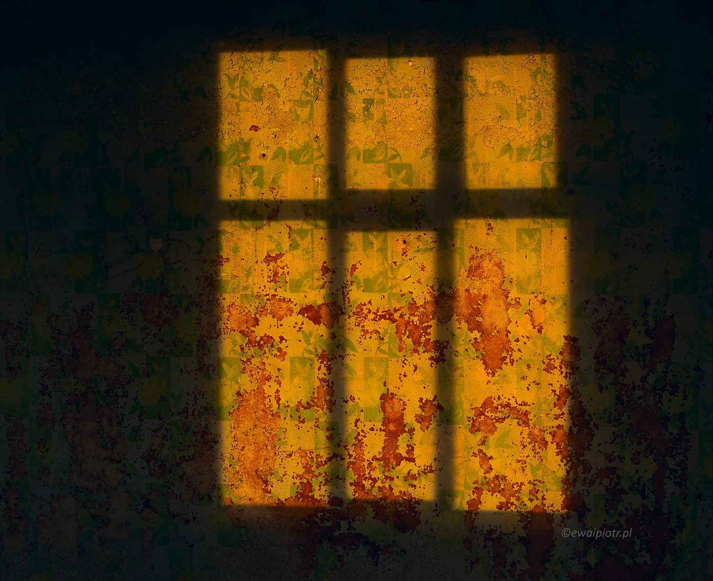 Cień okna w Kolmanskop, Namibia, fotowyprawa